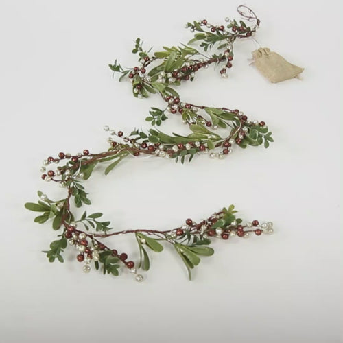 Garlands - Copper Mistletoe Pre-Lit Garland - 160cm