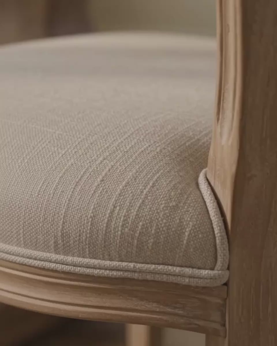 Set of 2 Loire Linen Dining Chairs