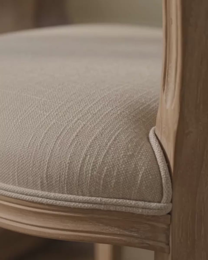 Set of 2 Loire Linen Dining Chairs