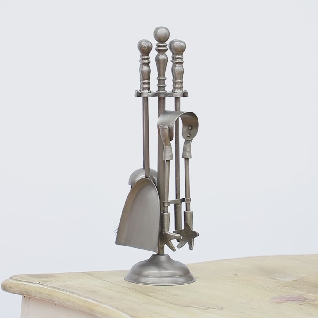 Pewter Fireside Companion Set