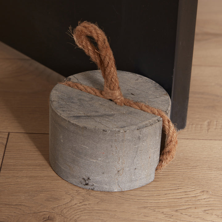 Grey Country Jute Doorstop