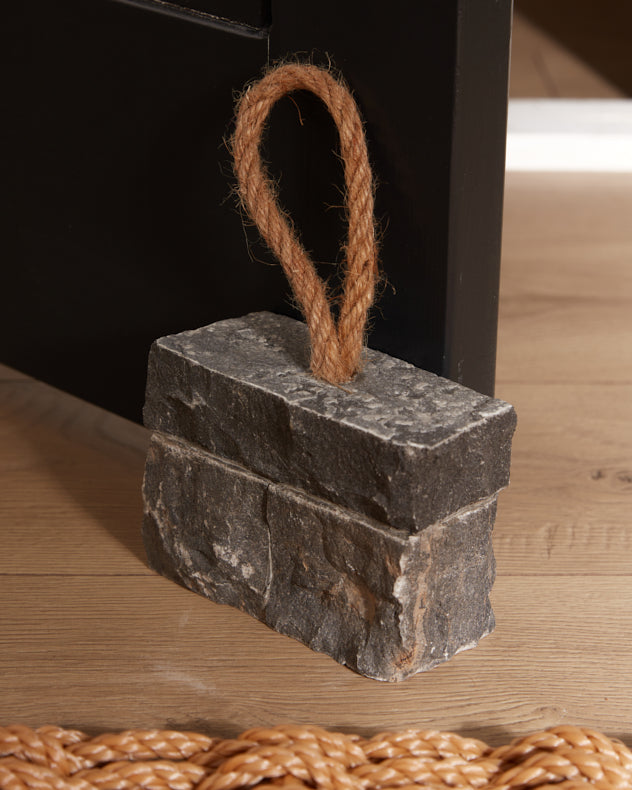 Rustic Grey Rectangular Stone Door Stop