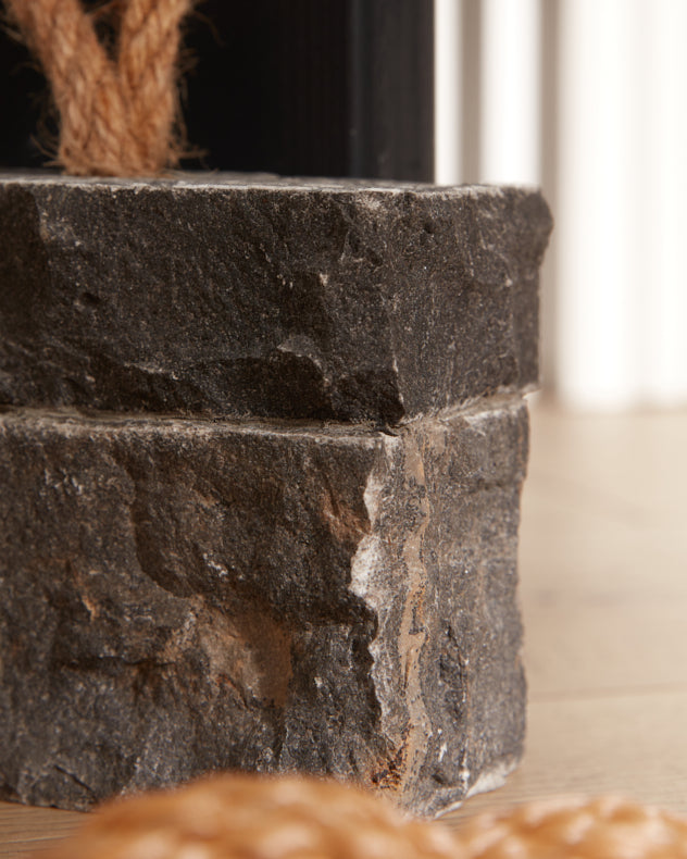 Rustic Grey Rectangular Stone Door Stop