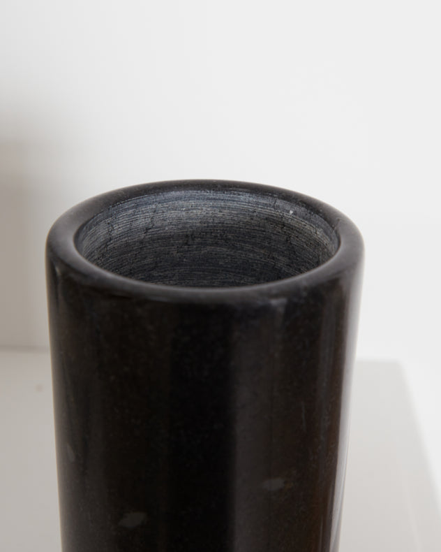 Tall Black Marble Vase