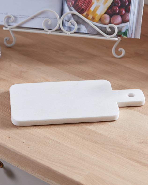 White Rectangle Marble Serving Board