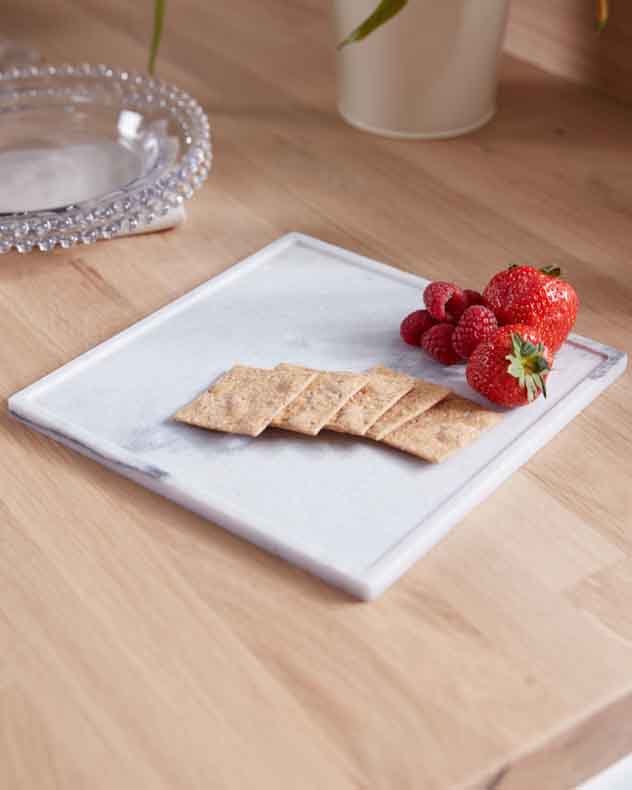 White & Grey Marble Serving Tray