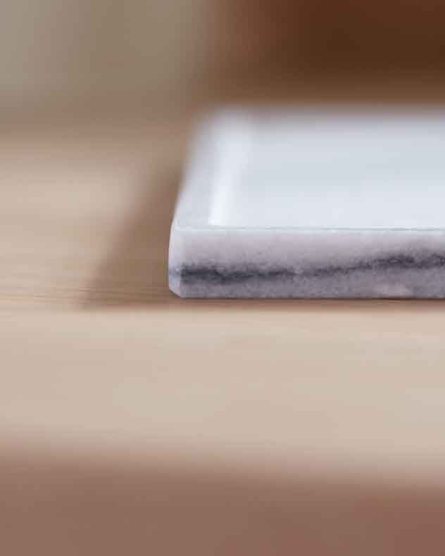 White & Grey Marble Serving Tray