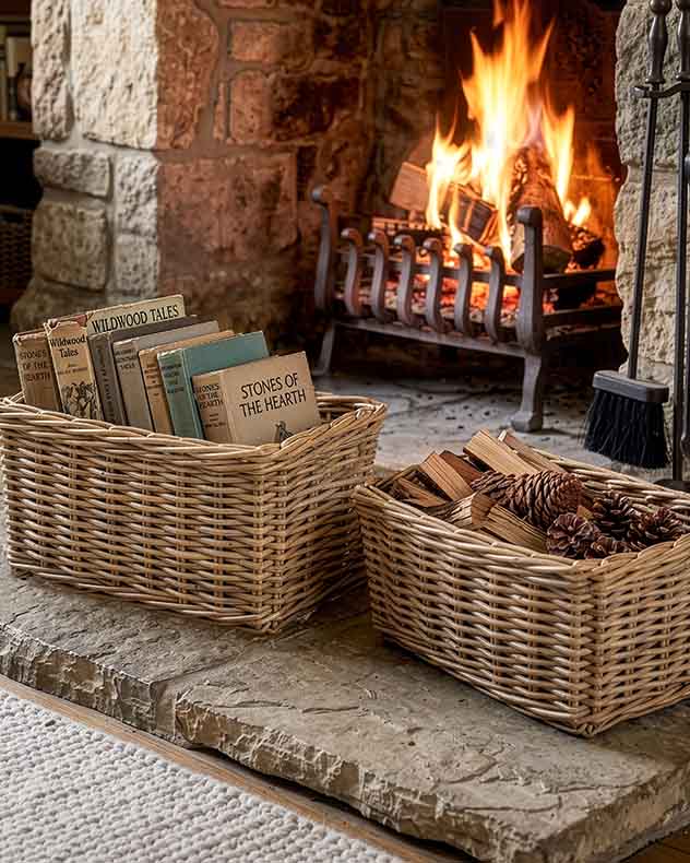 S/2 Wicker Storage Baskets