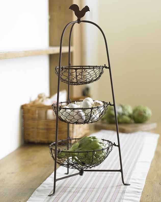 Rooster Standing Veg Rack