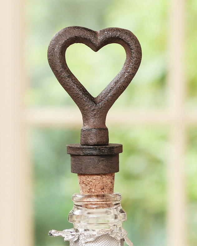 Brown Heart Bottle Stopper