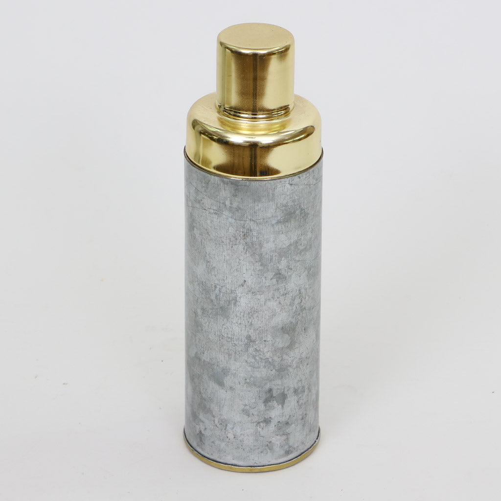 Zinc and Gold Cocktail Shaker