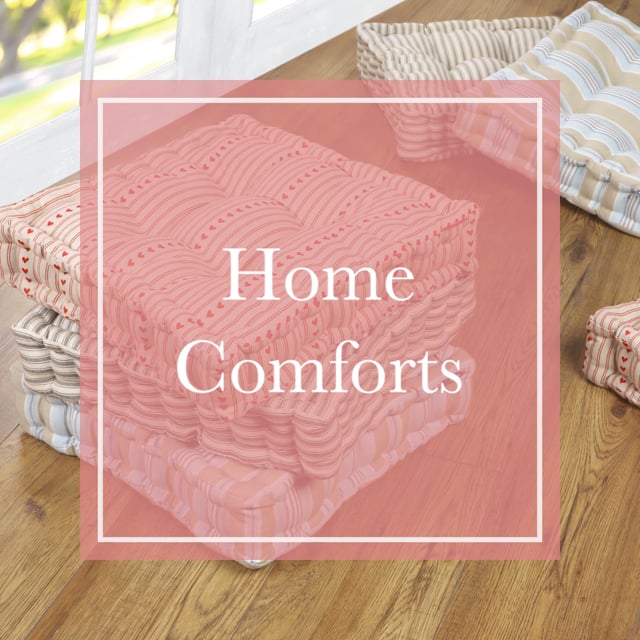 Set of 2 Oxford Blue Stripe Box Cushion Seat Pads