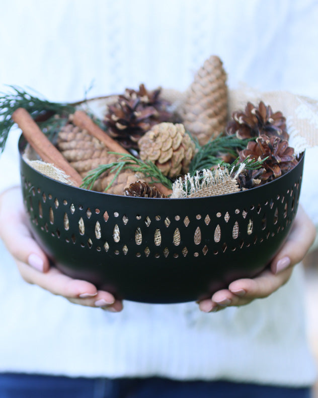 Black and Copper Decorative Bowl