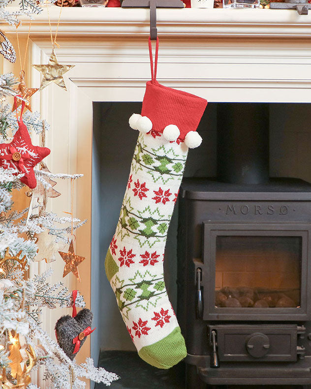 knitted christmas stocking