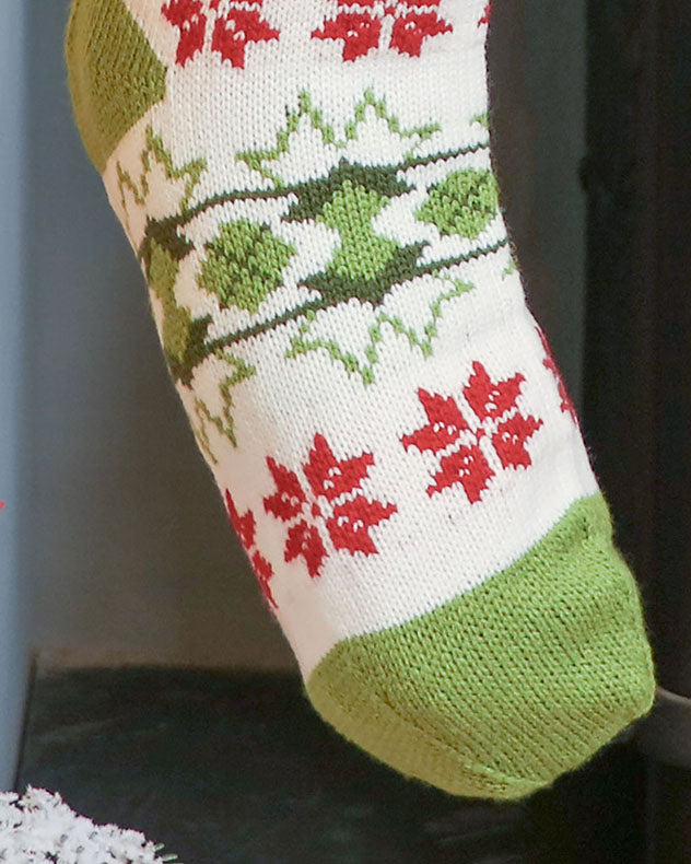 christmas stocking with nordic pattern
