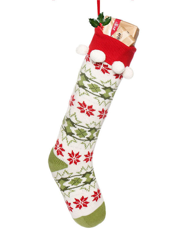 pom pom christmas stocking