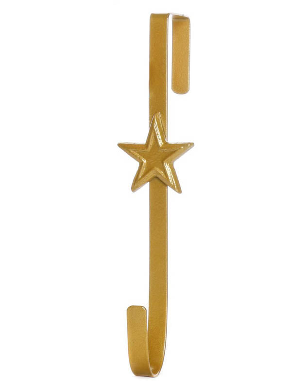 Wreath Hangers - Brushed Gold Star Wreath Hanger
