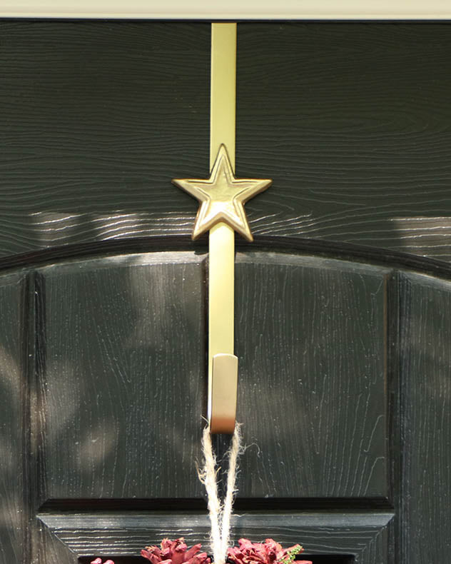 Gold Wreath Hangers - Brushed Gold Star Wreath Hanger