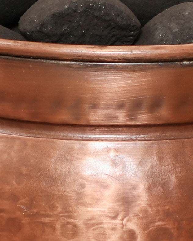 Antique Style Hammered Copper Coal Bucket
