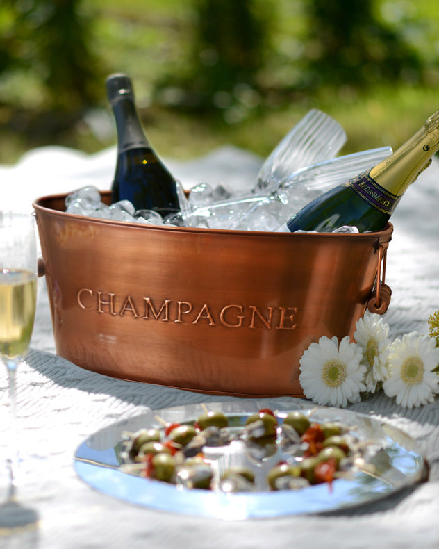 Embossed Copper Champagne Bucket