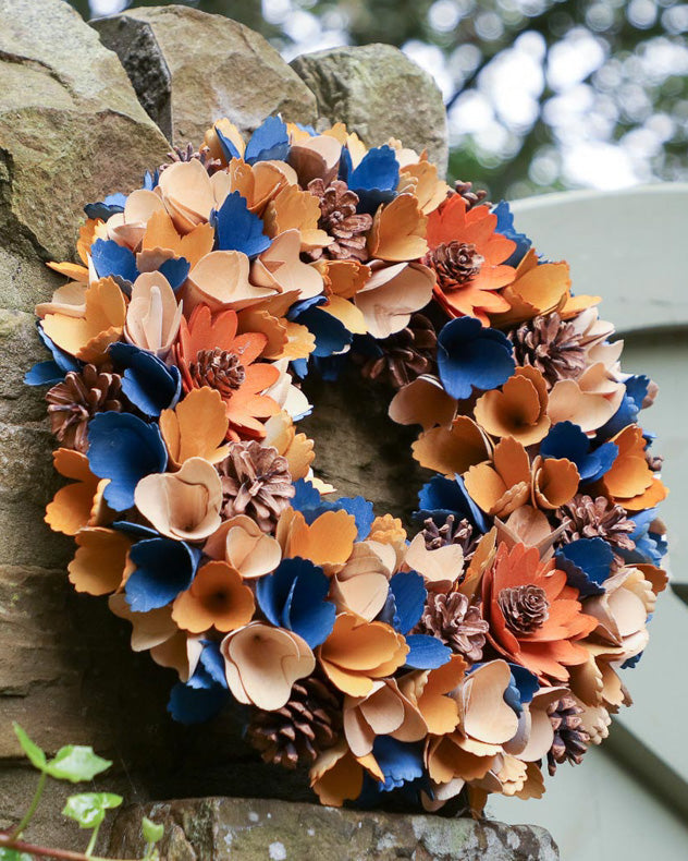 Autumn Harvest Floral Door Wreath 32cm