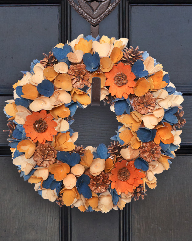 Autumn Harvest Floral Door Wreath 32cm