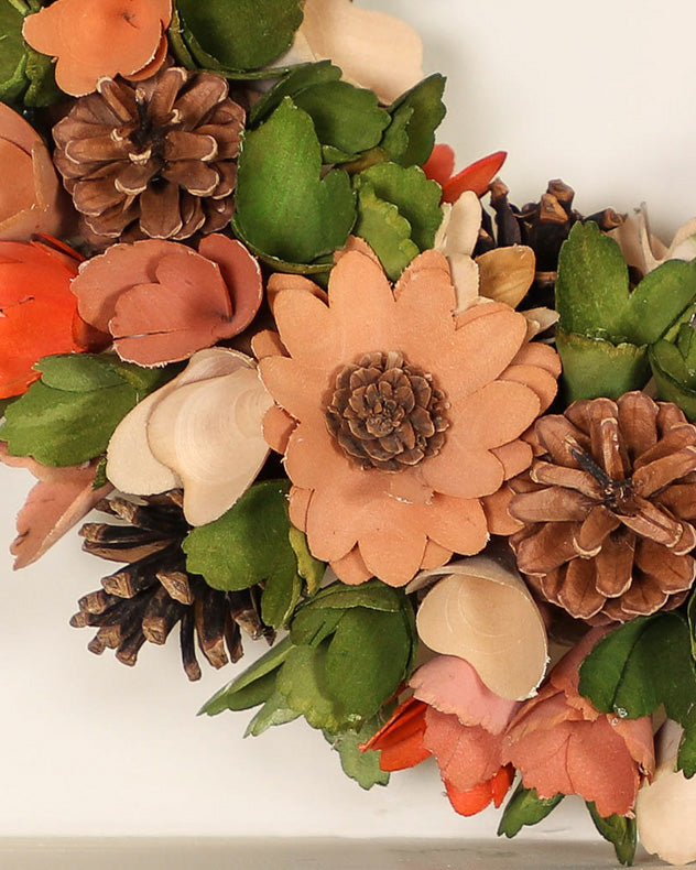 autumn wreath closeup