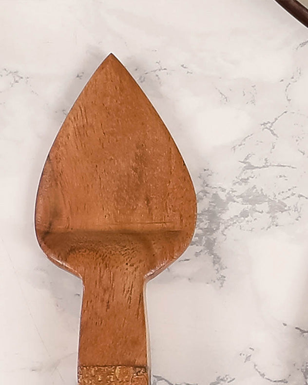 Cheese Markers, Boards &amp; Knives - Set of Four Wooden Cheese Knives