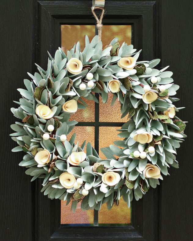 14" Green Hanging Front Door Wreath