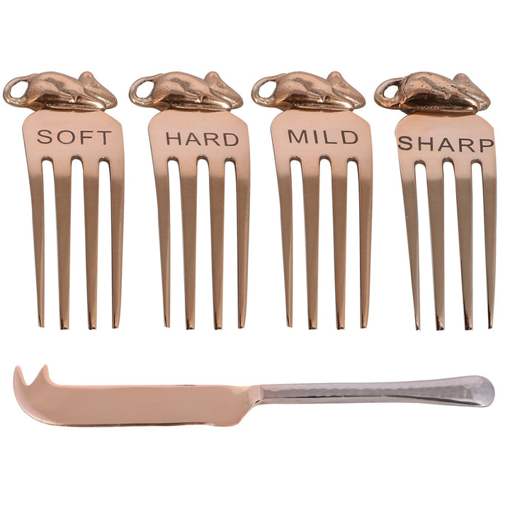 Copper Cheese Marker and Cheese Knife Gift Set