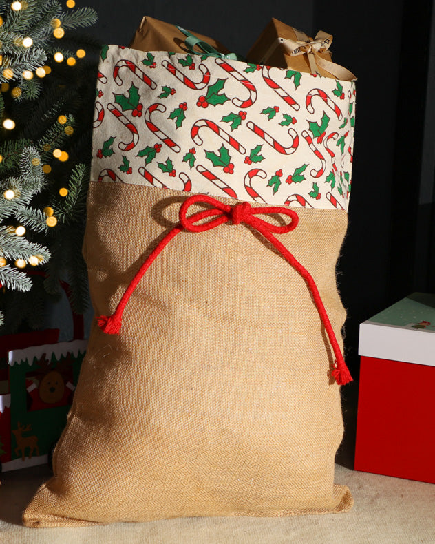 Burlap discount christmas sacks