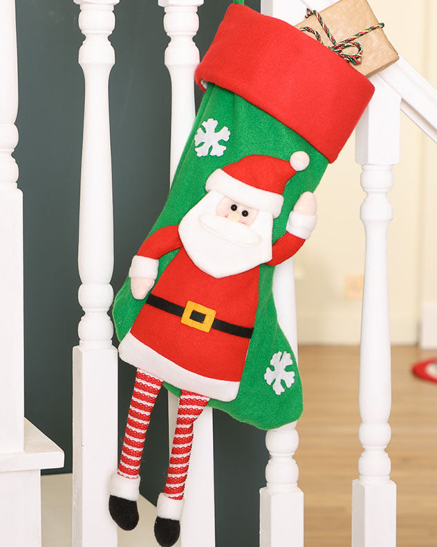 Santa Hanging Legs Christmas Stocking