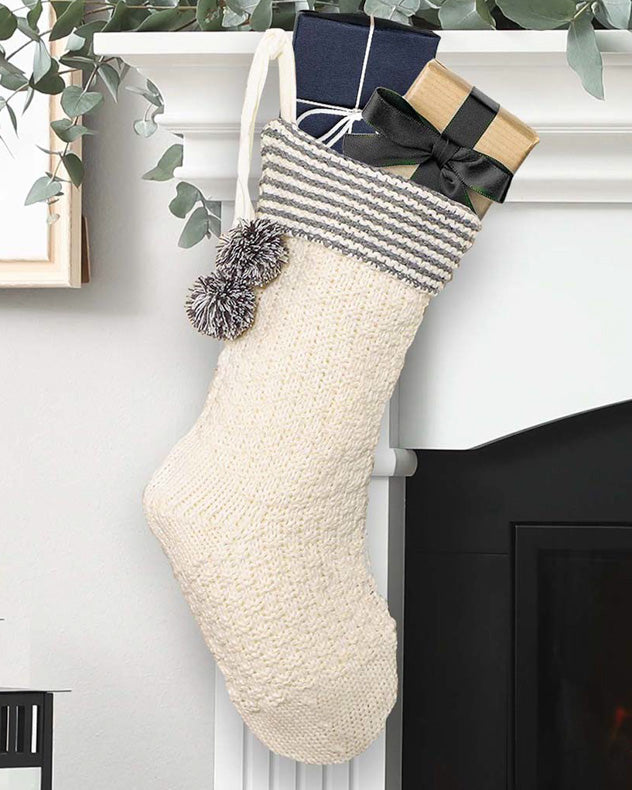 Present filled Scandi style stocking