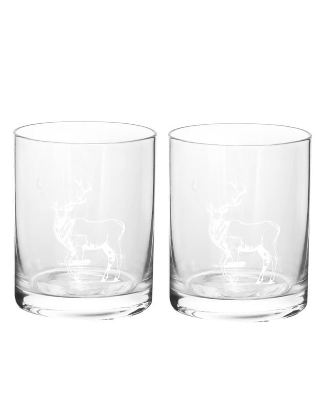 Gents Etched Stag Tumblers