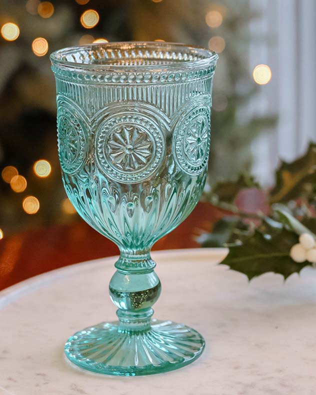 Parisian Turquoise Wine Goblet