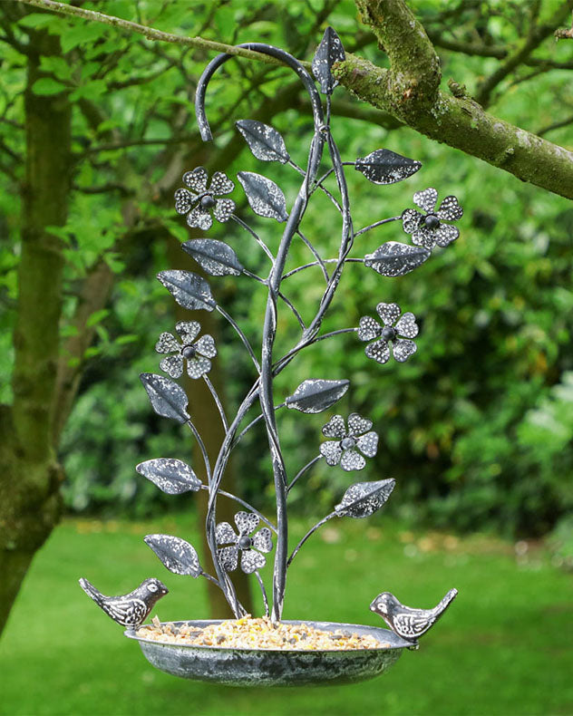 Bird Feeders - Ornate Hanging Bird Feeder Dish