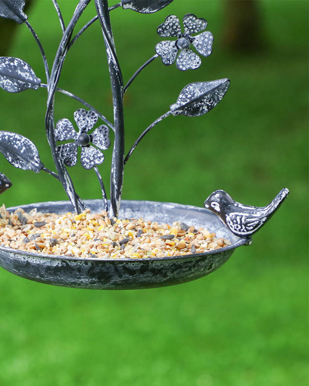 Ornate Hanging Bird Feeder Dish