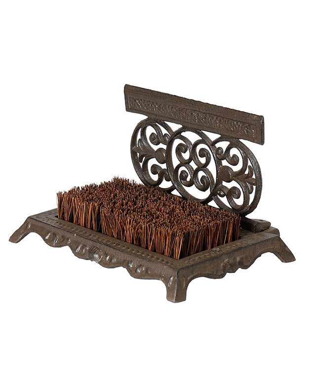 Ornate Cast Iron Shoe Brush and Scraper