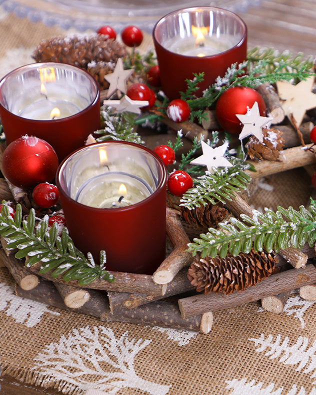 Stars and Baubles Wreath Candle Holder
