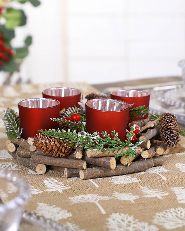 Stars and Baubles Wreath Candle Holder