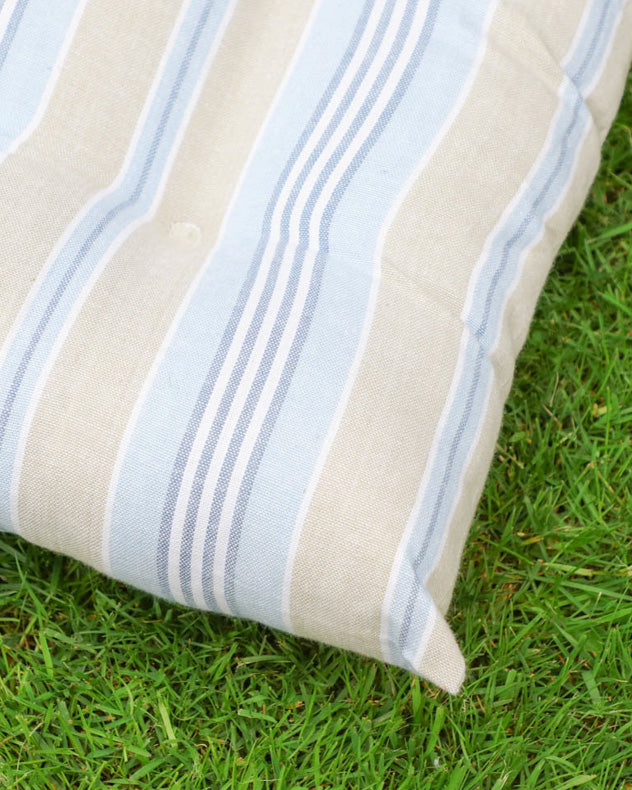 Set of 2 Oxford Blue Striped Garden Chair Cushions
