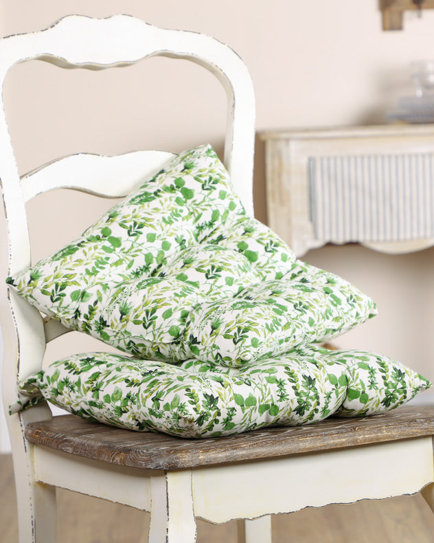 Set of 2 Meadowbrook Organic Cotton Seat Pads with Ties