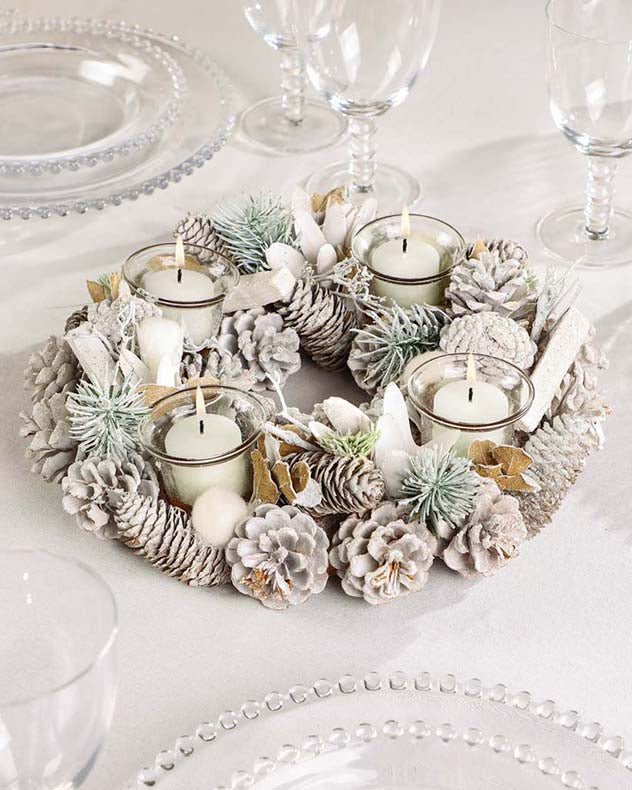 christmas candle centrepiece