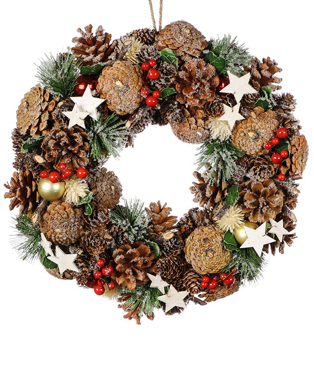 Starry Night Christmas Wreath 34cm