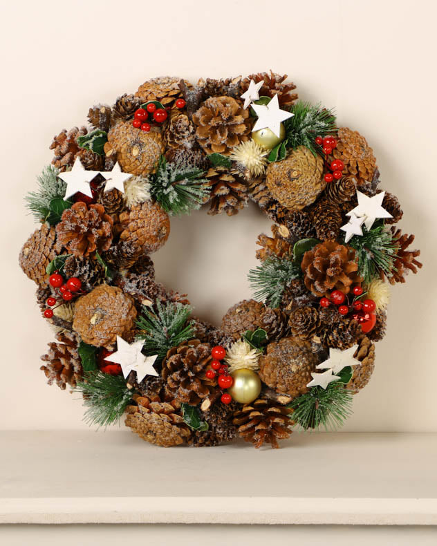 Starry Night Christmas Wreath 34cm