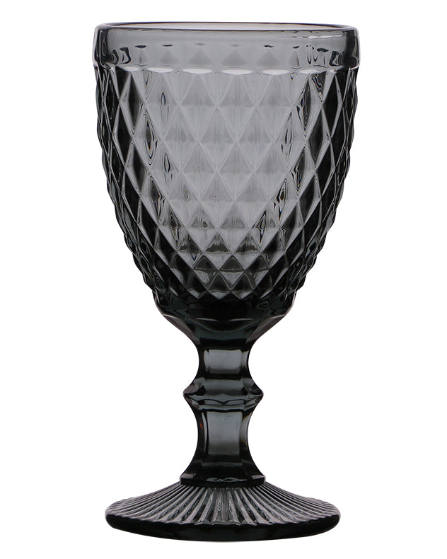 Rococo Grey Wine Goblet