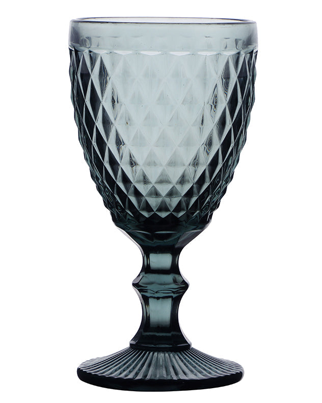 Blue Rococo Wine Goblet