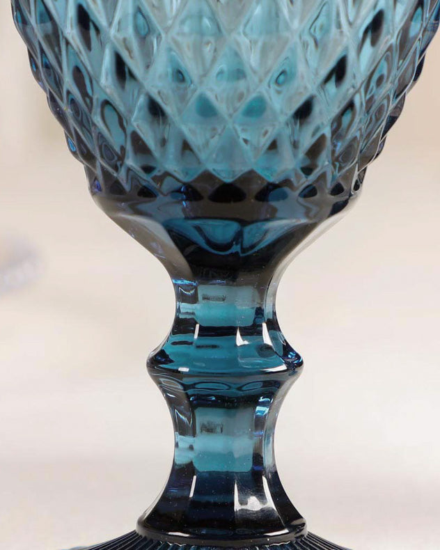 Blue Rococo Wine Goblet