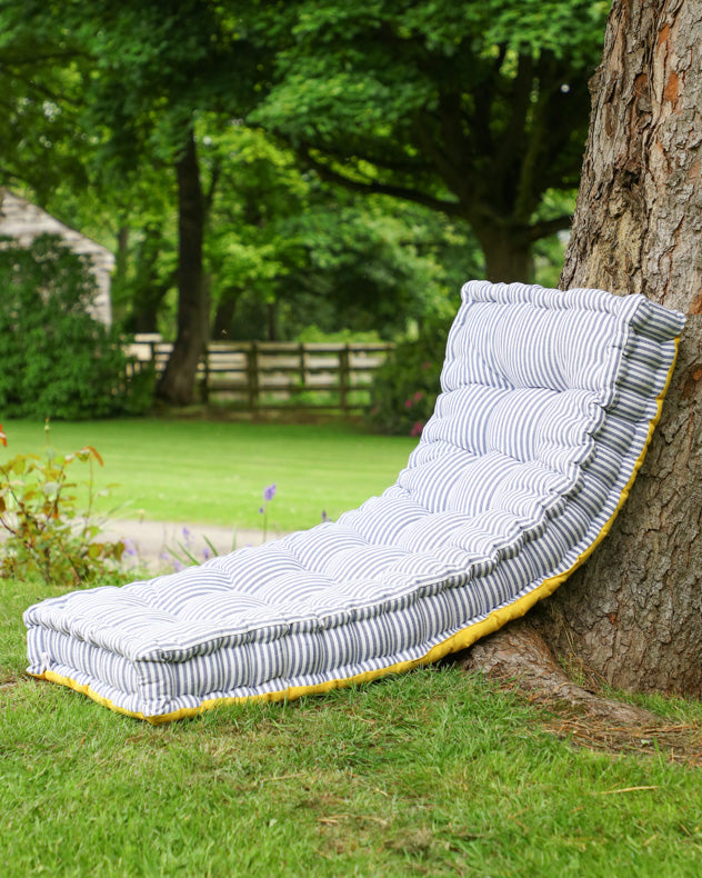 Outdoor Blue Stripe Garden Cushion