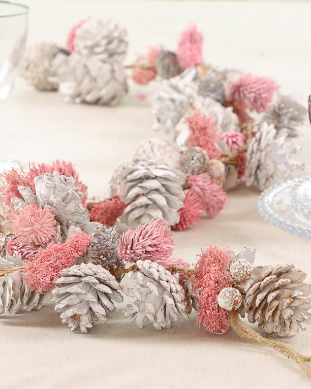 pine and white garland